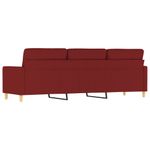 Casa si Gradina - Mobilier - Canapele si coltare - Canapele - Canapea cu 3 locuri, textil, rosu vin, 210 cm, model 3 - Infinity.ro