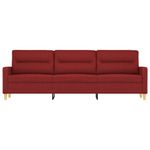Casa si Gradina - Mobilier - Canapele si coltare - Canapele - Canapea cu 3 locuri, textil, rosu vin, 210 cm, model 3 - Infinity.ro