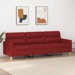 Casa si Gradina - Mobilier - Canapele si coltare - Canapele - Canapea cu 3 locuri, textil, rosu vin, 210 cm, model 3 - Infinity.ro