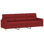 Casa si Gradina - Mobilier - Canapele si coltare - Canapele - Canapea cu 3 locuri, textil, rosu vin, 210 cm, model 3 - Infinity.ro