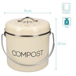 Casa si Gradina - Mobilier - Organizare si depozitare - Cosuri de gunoi - Cos de gunoi cu filtru de carbune activ, 3 litri, 19 x 20cm, 49642.1.16 - Infinity.ro