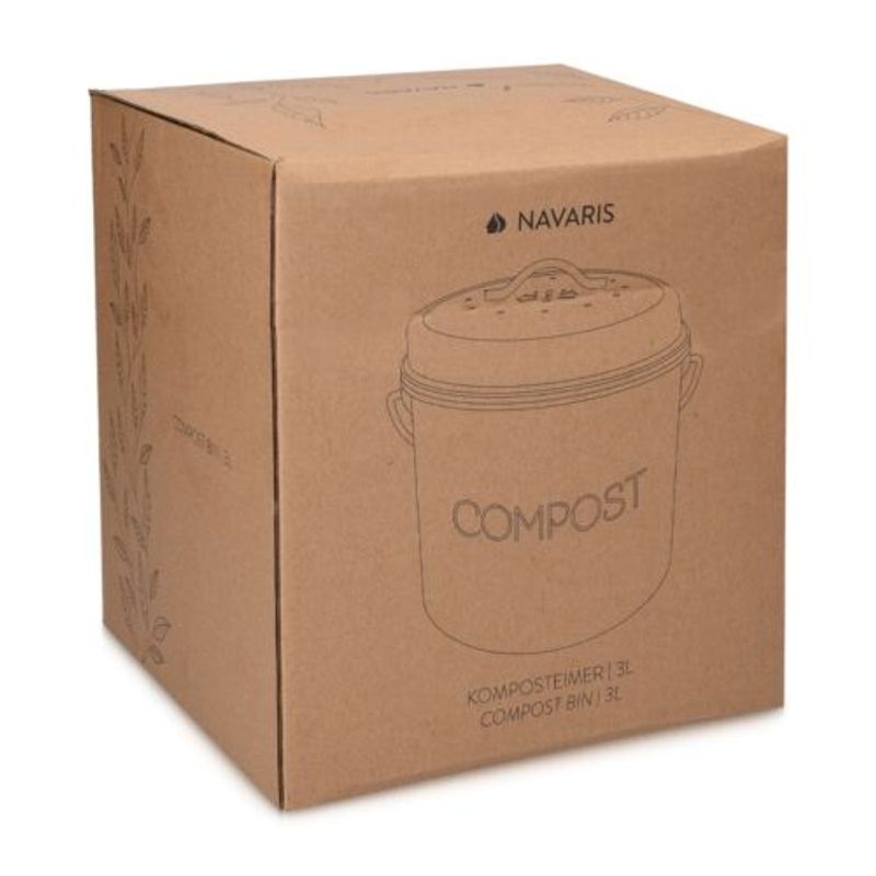 Casa si Gradina - Mobilier - Organizare si depozitare - Cosuri de gunoi - Cos de gunoi cu filtru de carbune activ, 3 litri, 19 x 20cm, 49642.1.16 - Infinity.ro