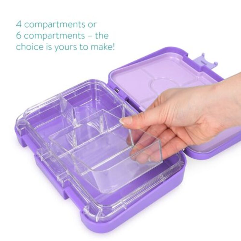 Casa si Gradina - Bucatarie si vesela - Organizare si depozitare bucatarie - Cutii alimentare - Cutie de pranz Bento Box cu compartimente variabile, 21 x 15 x 4,5 cm, 49877.01.38 - Infinity.ro