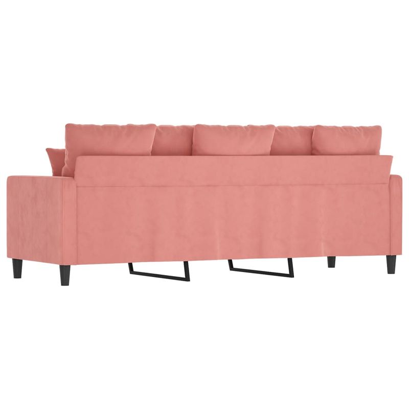 Casa si Gradina - Mobilier - Canapele si coltare - Canapele - Canapea cu 3 locuri, catifea, roz, 180 cm, model 2 - Infinity.ro
