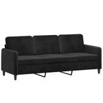 Casa si Gradina - Mobilier - Canapele si coltare - Canapele - Canapea cu 3 locuri, catifea, negru, 180 cm, model 3 - Infinity.ro