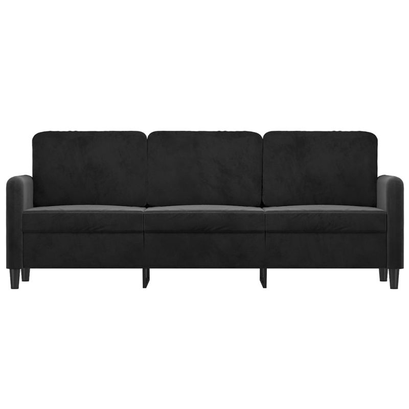 Casa si Gradina - Mobilier - Canapele si coltare - Canapele - Canapea cu 3 locuri, catifea, negru, 180 cm, model 3 - Infinity.ro