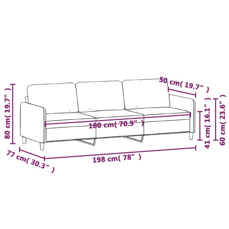 Casa si Gradina - Mobilier - Canapele si coltare - Canapele - Canapea cu 3 locuri, catifea, negru, 180 cm, model 3 - Infinity.ro