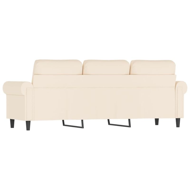 Casa si Gradina - Mobilier - Canapele si coltare - Canapele - Canapea cu 3 locuri, catifea, crem, 180 cm, model 4 - Infinity.ro