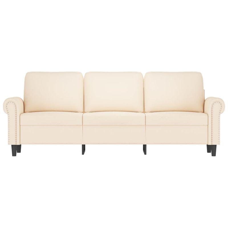 Casa si Gradina - Mobilier - Canapele si coltare - Canapele - Canapea cu 3 locuri, catifea, crem, 180 cm, model 4 - Infinity.ro