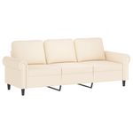 Casa si Gradina - Mobilier - Canapele si coltare - Canapele - Canapea cu 3 locuri, catifea, crem, 180 cm, model 4 - Infinity.ro
