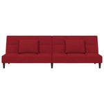 Casa si Gradina - Mobilier - Canapele si coltare - Canapele - Canapea extensibila cu 2 locuri, 2 perne, catifea, rosu vin, model 2 - Infinity.ro