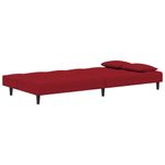 Casa si Gradina - Mobilier - Canapele si coltare - Canapele - Canapea extensibila cu 2 locuri, 2 perne, catifea, rosu vin, model 2 - Infinity.ro