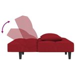 Casa si Gradina - Mobilier - Canapele si coltare - Canapele - Canapea extensibila cu 2 locuri, 2 perne, catifea, rosu vin, model 2 - Infinity.ro