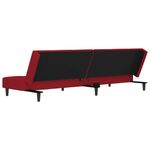 Casa si Gradina - Mobilier - Canapele si coltare - Canapele - Canapea extensibila cu 2 locuri, 2 perne, catifea, rosu vin, model 2 - Infinity.ro