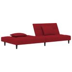 Casa si Gradina - Mobilier - Canapele si coltare - Canapele - Canapea extensibila cu 2 locuri, 2 perne, catifea, rosu vin, model 2 - Infinity.ro