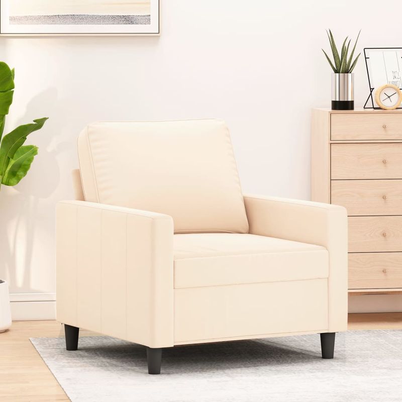Casa si Gradina - Mobilier - Canapele si coltare - Canapele - Canapea de o persoana, catifea, crem, 60 cm, model 1 - Infinity.ro