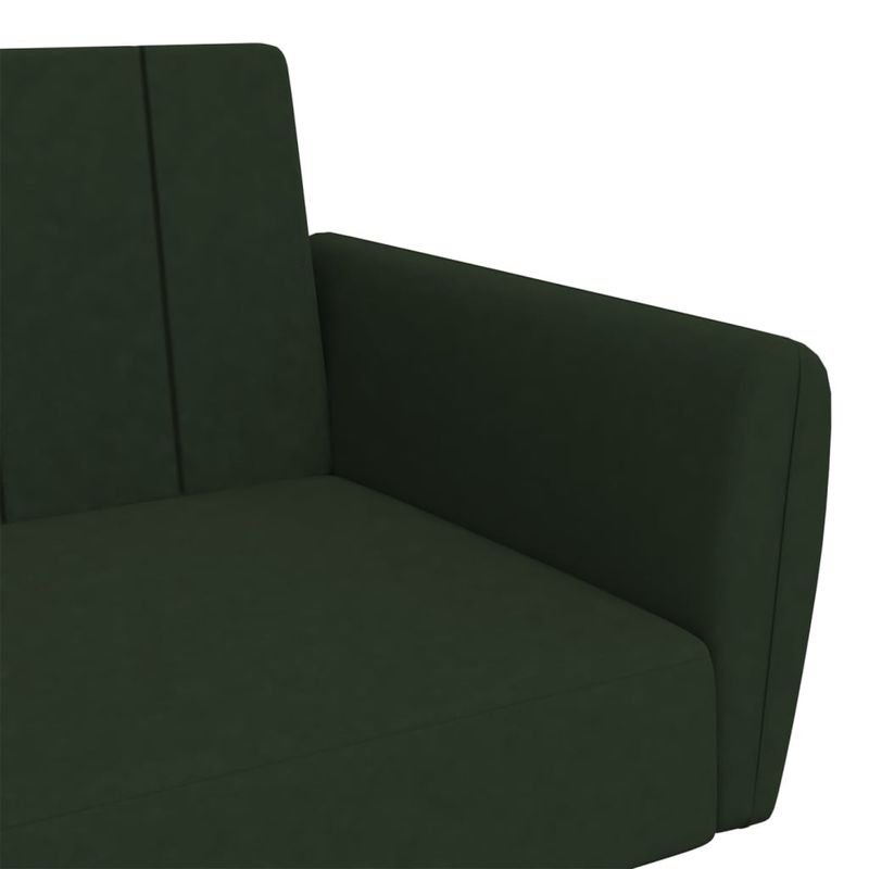 Casa si Gradina - Mobilier - Canapele si coltare - Canapele - Canapea extensibila cu 2 locuri, catifea, verde inchis, model 6 - Infinity.ro