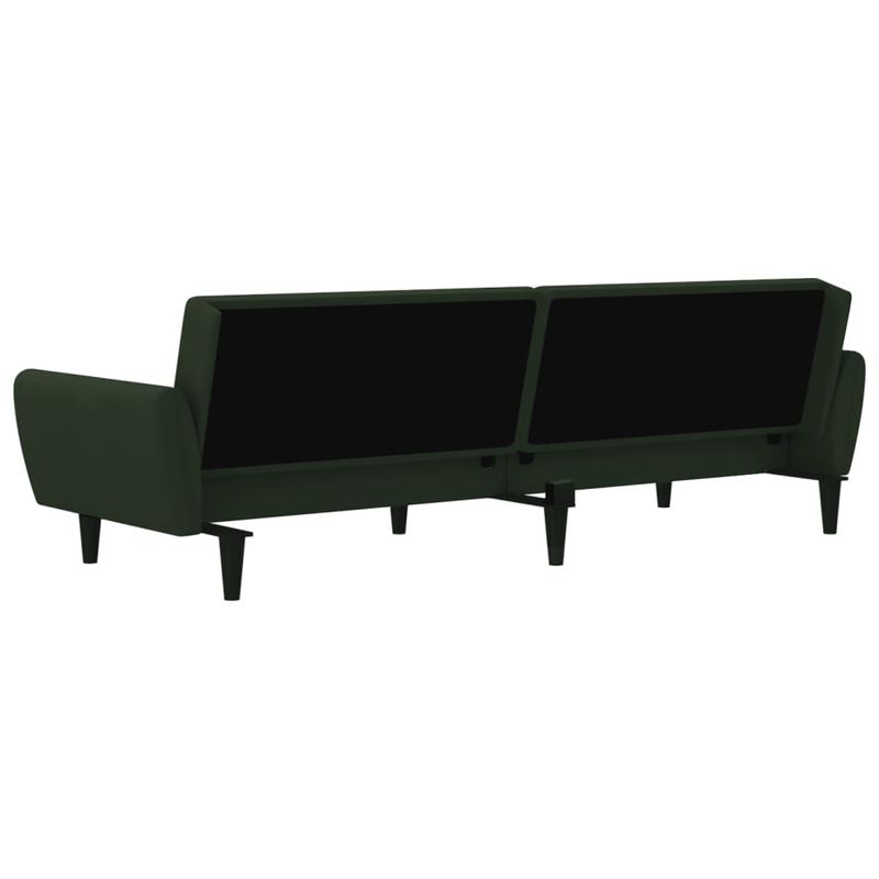 Casa si Gradina - Mobilier - Canapele si coltare - Canapele - Canapea extensibila cu 2 locuri, catifea, verde inchis, model 6 - Infinity.ro