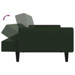 Casa si Gradina - Mobilier - Canapele si coltare - Canapele - Canapea extensibila cu 2 locuri, catifea, verde inchis, model 6 - Infinity.ro
