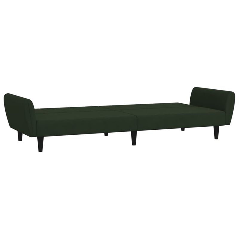 Casa si Gradina - Mobilier - Canapele si coltare - Canapele - Canapea extensibila cu 2 locuri, catifea, verde inchis, model 6 - Infinity.ro