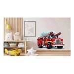 Casa si Gradina - Decoratiuni - Stickere decorative - Sticker decorativ, Masina de Pompieri, rosu, 70 cm, 1214STK-1 - Infinity.ro
