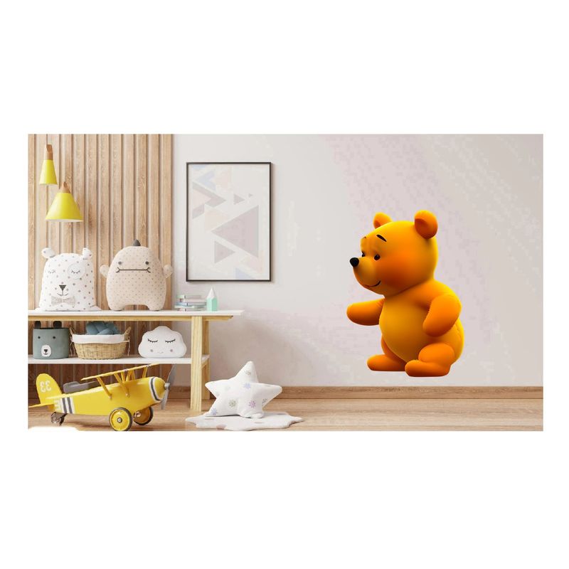 Casa si Gradina - Decoratiuni - Stickere decorative - Sticker decorativ, Ursul Winnie the Pooh, galben, 85 cm, 1228STK - Infinity.ro