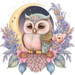 Casa si Gradina - Decoratiuni - Stickere decorative - Sticker decorati, Bufnita, multicolor, 60 cm, 1296STK-4 - Infinity.ro