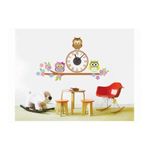 Casa si Gradina - Decoratiuni - Tapet - Ceas decorativ de perete, Bufnite, Ceas cu Autocolant, 55 cm, CD871 - Infinity.ro