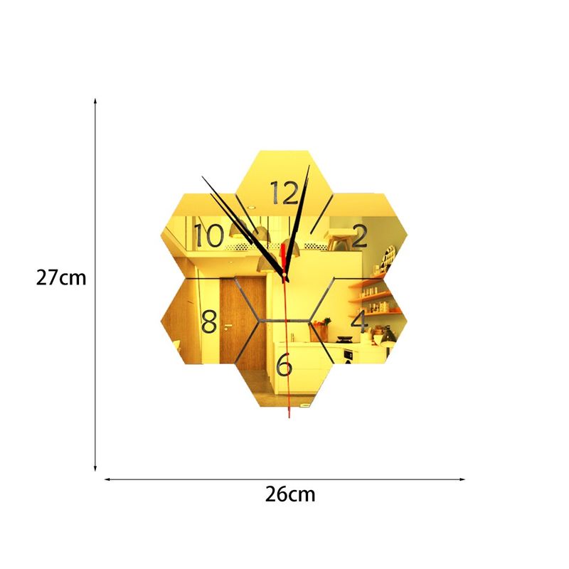 Casa si Gradina - Decoratiuni - Decoratiuni perete - Ceas decorativ de perete, Asimetric, Oglinda acrilica, 27 cm, MC-067 - Infinity.ro