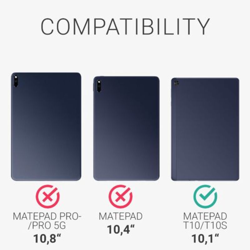 Laptop, Telefoane si Tablete - Telefoane mobile si accesorii - Accesorii Telefoane - Huse telefoane - Husa pentru tableta Huawei MatePad T10/MatePad T10s, Kwmobile, Gri/Negru, Textil, 54508.73 - Infinity.ro