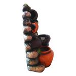 Casa si Gradina - Gradina si terasa - Decoratiuni exterior - Ornamente gradina - Fantana arteziana cu ulcioare, cu buton On/off, Bila si leduri luminoase, 33 cm, 75069L - Infinity.ro