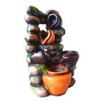 Casa si Gradina - Gradina si terasa - Decoratiuni exterior - Ornamente gradina - Fantana arteziana cu ulcioare, cu buton On/off, Bila si leduri luminoase, 33 cm, 75069L - Infinity.ro