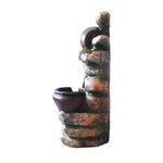 Casa si Gradina - Gradina si terasa - Decoratiuni exterior - Ornamente gradina - Fantana arteziana cu ulcioare, cu buton On/off, Bila si leduri luminoase, 33 cm, 75069L - Infinity.ro