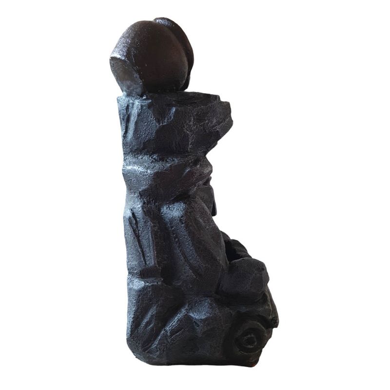 Casa si Gradina - Gradina si terasa - Decoratiuni exterior - Ornamente gradina - Fantana arteziana cu roci, cu buton On/off, Bila si leduri luminoase, 35 cm, 1931L - Infinity.ro