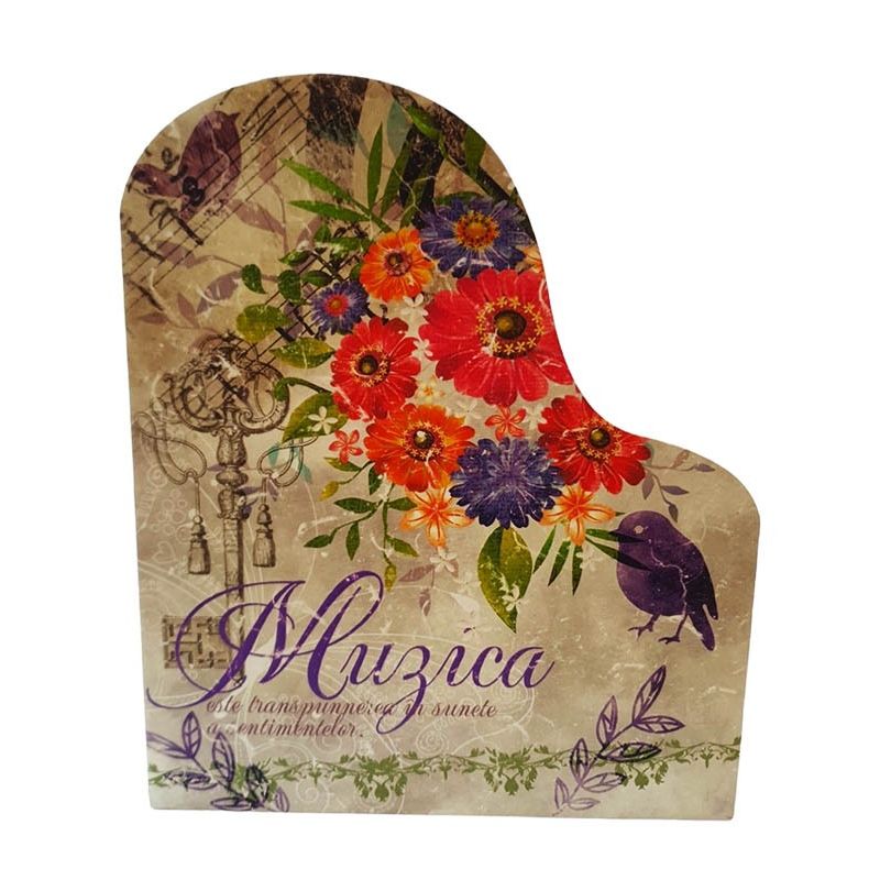 Casa si Gradina - Decoratiuni - Obiecte decorative - Accesorii decorative - Caseta din lemn, multicolor, 24 cm, GXL026 - Infinity.ro