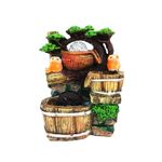 Casa si Gradina - Gradina si terasa - Decoratiuni exterior - Ornamente gradina - Fantana arteziana, cu buton On/off, Bila si leduri luminoase, 26 cm, 635C1 - Infinity.ro