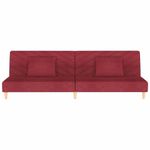 Casa si Gradina - Mobilier - Canapele si coltare - Canapele - Canapea extensibila cu 2 locuri, 2 perne, textil, rosu vin, model 6 - Infinity.ro