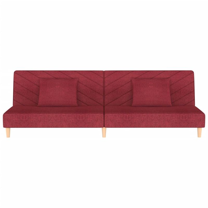 Casa si Gradina - Mobilier - Canapele si coltare - Canapele - Canapea extensibila cu 2 locuri, 2 perne, textil, rosu vin, model 6 - Infinity.ro