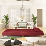 Casa si Gradina - Mobilier - Canapele si coltare - Canapele - Canapea extensibila cu 2 locuri, 2 perne, textil, rosu vin, model 6 - Infinity.ro