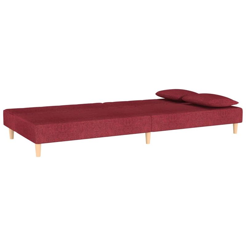Casa si Gradina - Mobilier - Canapele si coltare - Canapele - Canapea extensibila cu 2 locuri, 2 perne, textil, rosu vin, model 6 - Infinity.ro