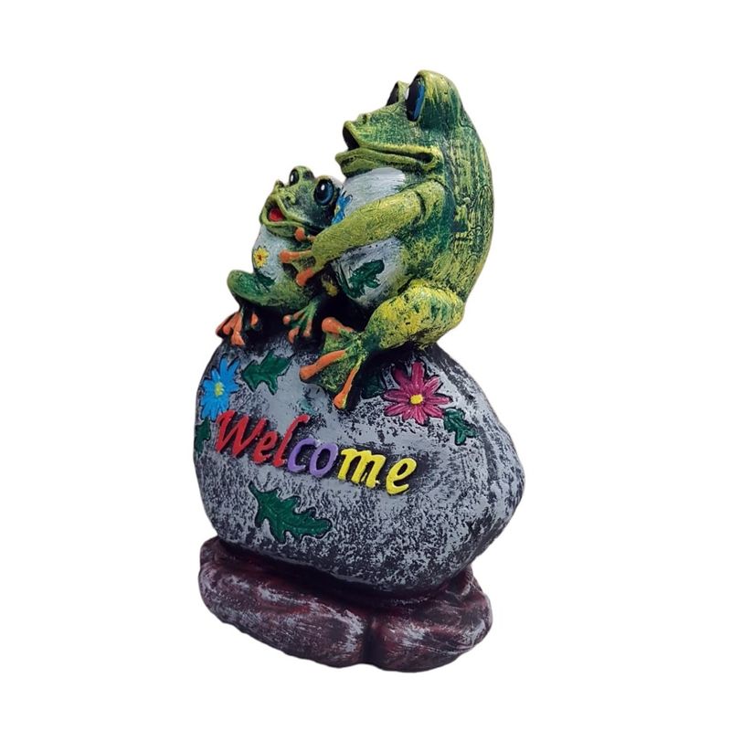 Casa si Gradina - Decoratiuni - Obiecte decorative - Accesorii decorative - Statueta decorativa, Broscute Welcome, multicolor, 29 cm, DV79-9 - Infinity.ro