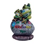 Casa si Gradina - Decoratiuni - Obiecte decorative - Accesorii decorative - Statueta decorativa, Broscute Welcome, multicolor, 29 cm, DV79-9 - Infinity.ro