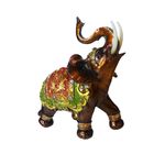 Casa si Gradina - Decoratiuni - Obiecte decorative - Accesorii decorative - Statueta Decorativa, Elefant cu trompa in sus, maro, 14 cm, GA24409 - Infinity.ro