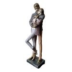 Casa si Gradina - Decoratiuni - Obiecte decorative - Accesorii decorative - Statueta decorativa, Cuplu Indragostiti, argintiu, 44 cm, DVH004 - Infinity.ro