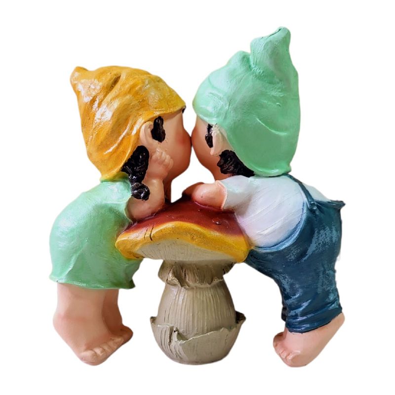 Casa si Gradina - Decoratiuni - Obiecte decorative - Accesorii decorative - Statueta decorativa, Copii pe Ciuperca, multicolor, 24 cm, DVF4034P - Infinity.ro