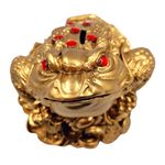 Carti si Birotica - Birotica - Accesorii de birou - Pusculite - Pusculita Broasca Feng Shui, 15 cm, auriu, DVSAK186 - Infinity.ro
