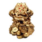 Carti si Birotica - Birotica - Accesorii de birou - Pusculite - Pusculita Broasca Feng Shui, 15 cm, auriu, DVSAK186 - Infinity.ro