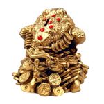 Carti si Birotica - Birotica - Accesorii de birou - Pusculite - Pusculita Broasca Feng Shui, 15 cm, auriu, DVSAK186 - Infinity.ro