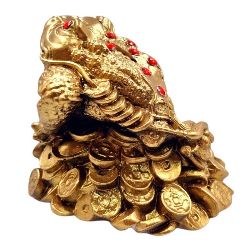 Carti si Birotica - Birotica - Accesorii de birou - Pusculite - Pusculita Broasca Feng Shui, 15 cm, auriu, DVSAK186 - Infinity.ro