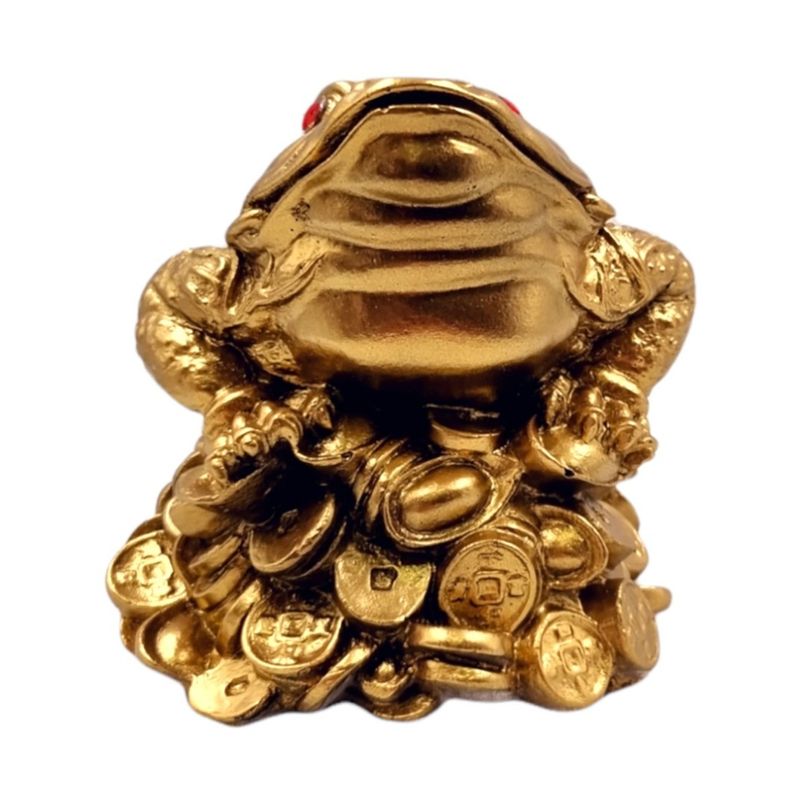 Carti si Birotica - Birotica - Accesorii de birou - Pusculite - Pusculita Broasca Feng Shui, 15 cm, auriu, DVSAK186 - Infinity.ro